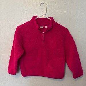 GAP Women's Sherpa Half-Zip Pullover - Bright Pink